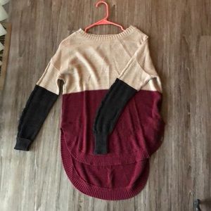 Tri-color sweater